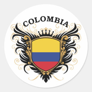 Colombia Classic Round Sticker