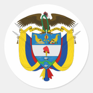 Colombia Coat of arms CO Classic Round Sticker
