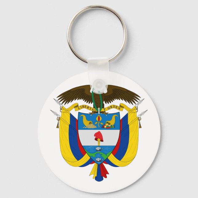 Colombia Coat of Arms Keychain (Front)