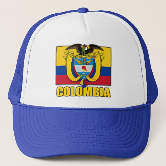 Colombia Coat of Arms Trucker Hat (Front)