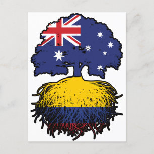 Colombia Colombian Australian Australia Tree Roots Postcard