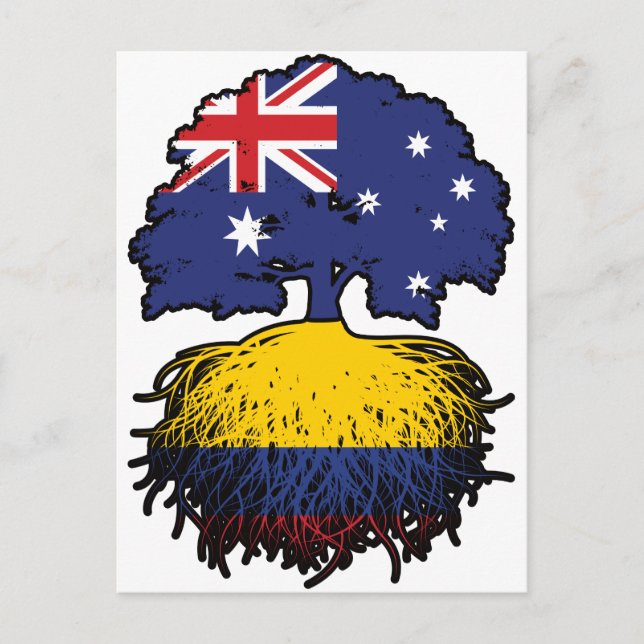Colombia Colombian Australian Australia Tree Roots Postcard (Front)