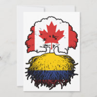 Colombia Colombian Canadian Canada Tree Roots Flag