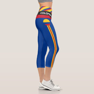 Colombia & Colombian Flag fashion, Fitness, Sports Capri Leggings