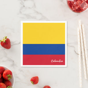 Colombia & Colombian Flag party fashion /sport fan Napkin