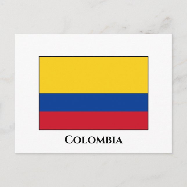 Colombia (Colombian) Flag Postcard (Front)