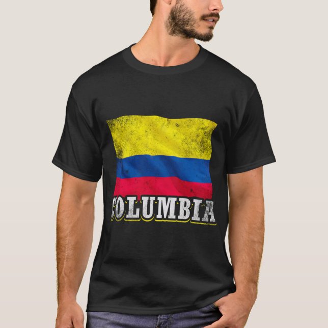 Colombia Colombian Flag T-Shirt (Front)