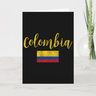 Colombia Colombian Flag Vintage  Card