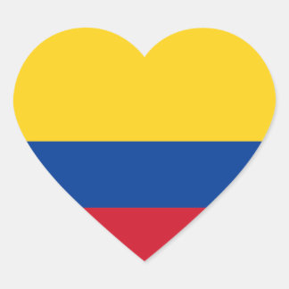 Colombia/Colombian Heart Flag Sticker