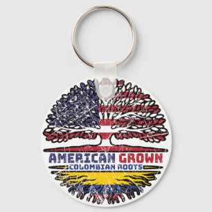 Colombia Colombian US American USA United States Key Ring