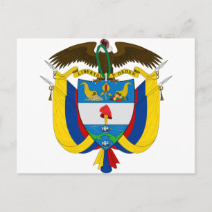 colombia emblem postcard
