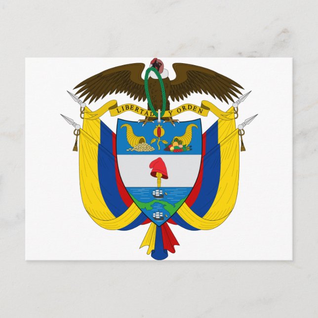 colombia emblem postcard (Front)