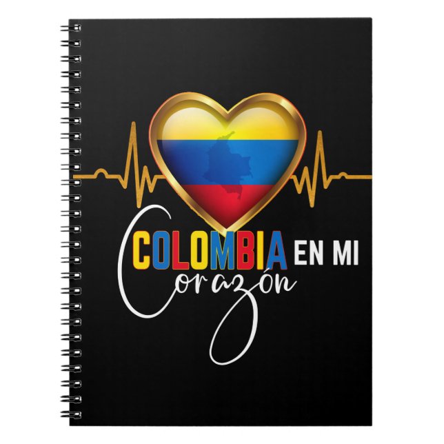 Colombia en mi Corazon Colombian Pride  Notebook (Front)