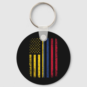 Colombia Flag 4th Of July Usa Colombian Flag Key Ring