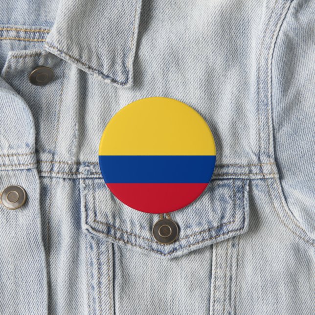 Colombia flag 7.5 cm round badge (In Situ)