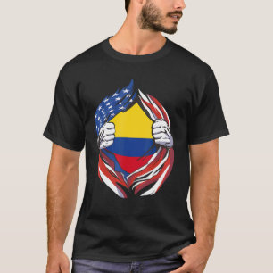 Colombia Flag American Proud Of My Colombian Herit T-Shirt