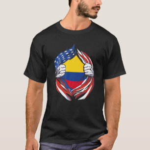 Colombia Flag American Proud of My Colombian Herit T-Shirt