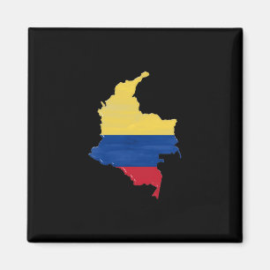 Colombia flag and map magnet