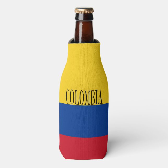 Colombia flag - Bandera De Colombia Bottle Cooler (Bottle Front)