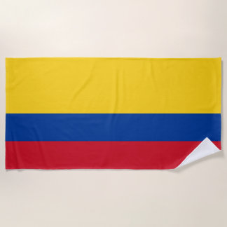 Colombia Flag Beach Towel