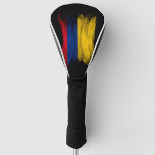 Colombia flag brush stroke, national flag golf head cover