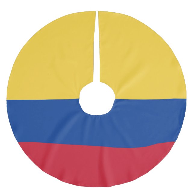 Colombia flag brushed polyester tree skirt (Front)