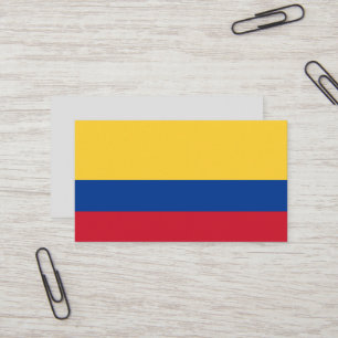 Colombia flag business card