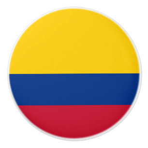 Colombia Flag Ceramic Knob