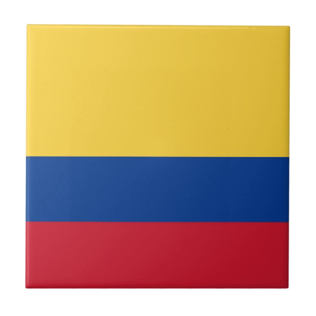 Colombia flag ceramic tile (Front)