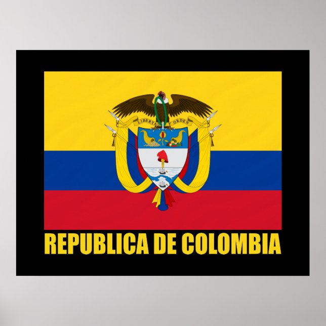 Colombia Flag & COA Poster (Front)