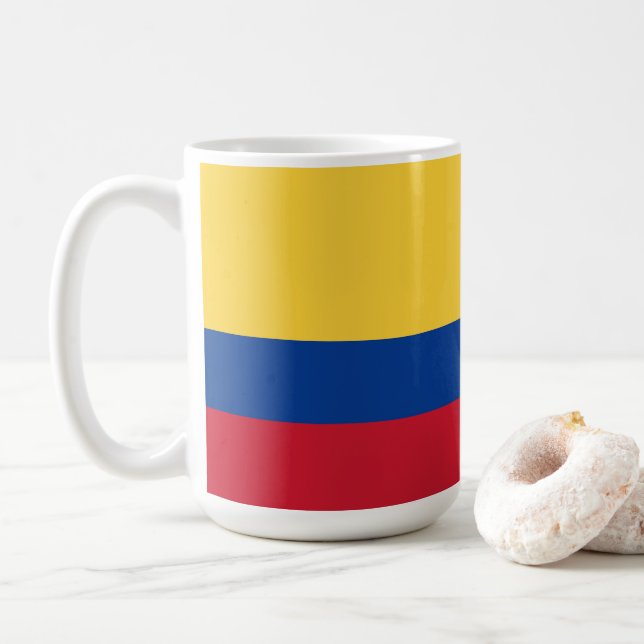 Colombia flag coffee mug (With Donut)