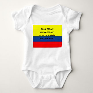 colombia_flag, COLO-RICAN(KOLO'-RIKAN)BEBE DE M... Baby Bodysuit