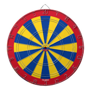 Colombia Flag Colourful Patriotic Dart Board