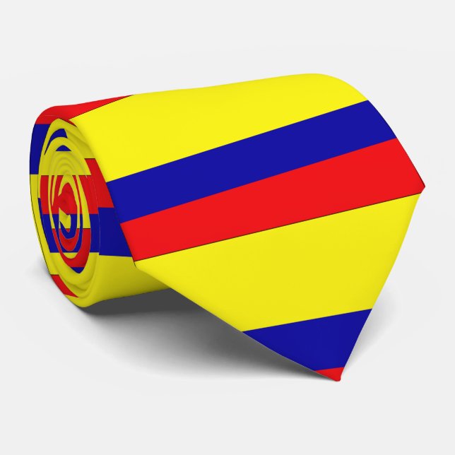 Colombia flag colours tie (Rolled)