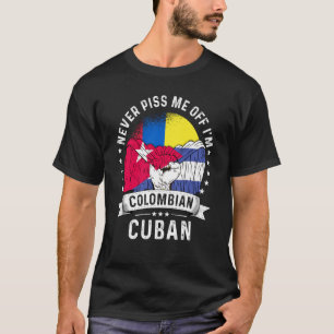 Colombia Flag Cuba Grown Humour Citizen Pride T-Shirt