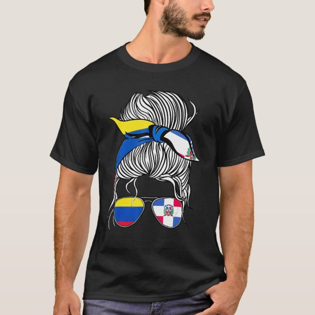 Colombia Flag Dominican Grown Women Girl Country T-Shirt (Front)