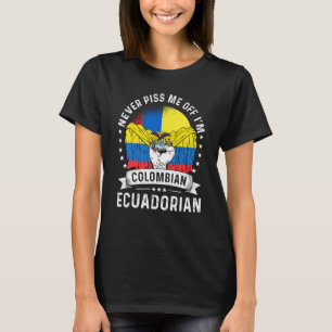 Colombia Flag Ecuador Grown  Humour Citizen Pride T-Shirt