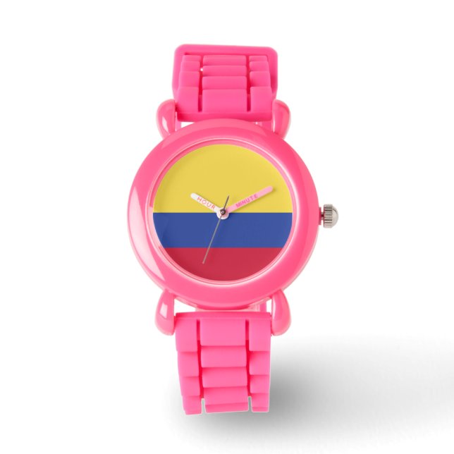 Colombia Flag Emblem Watch (Front)