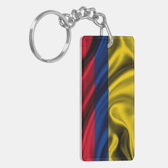 Colombia Flag Fabric Key Ring (Front Left)