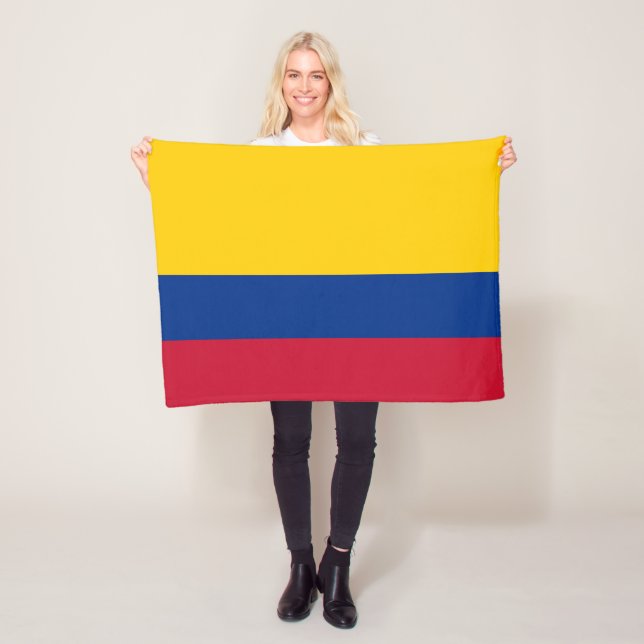 Colombia Flag Fleece Blanket (In Situ)
