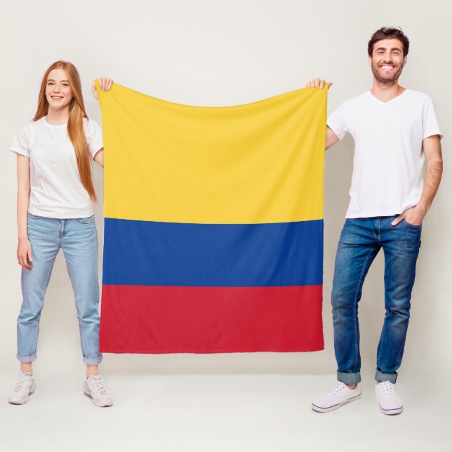 Colombia flag fleece blanket (In Situ)