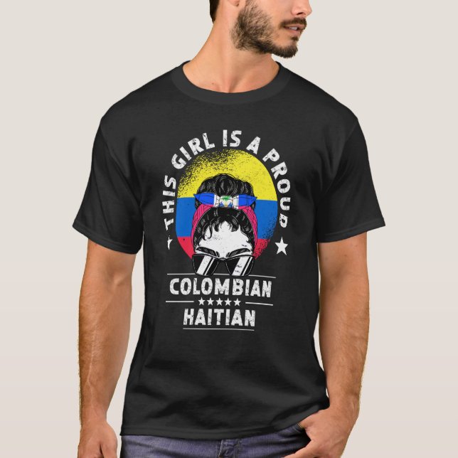 Colombia Flag Haiti Grown Women Girl Citizen Pride T-Shirt (Front)