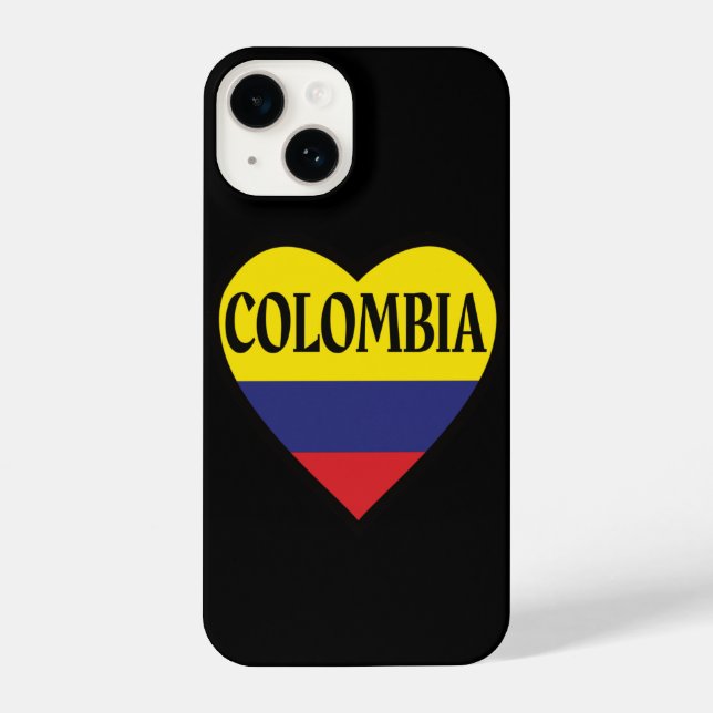 Colombia Flag Heart  iPhone Case (Back)