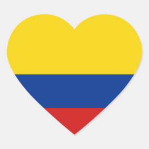 Colombia Flag Heart Sticker