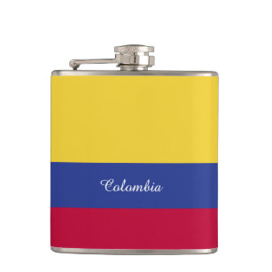 Colombia Flag Hip Flask