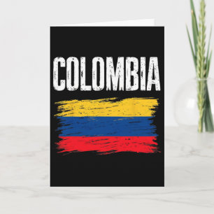 Colombia Flag Jersey Colombian Soccer Team Colombi Card