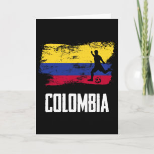 Colombia Flag Jersey Colombian Soccer Team Colombi Card