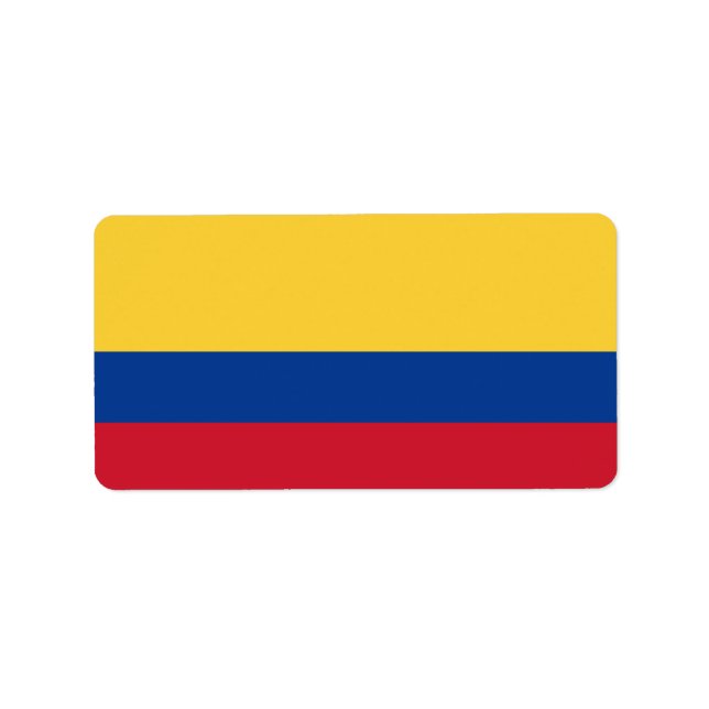 Colombia flag label (Front)
