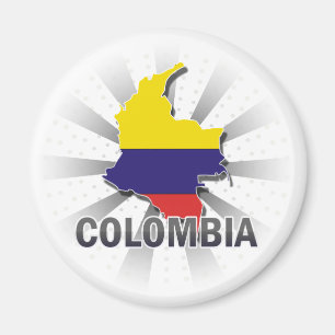Colombia Flag Map 2.0 Magnet
