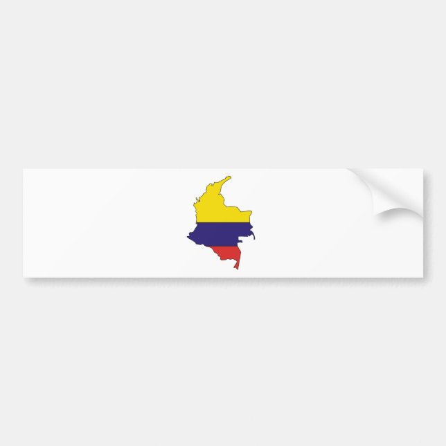 Colombia Flag Map full size Bumper Sticker (Front)